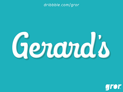 Gerard's Hand Lettering gerard gror hand lettering handlettering lettering logo logo design marina type typeface wordmark