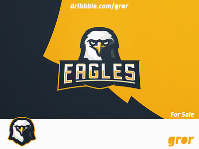 Eagles Mascot Logo bird eagle eagles esport falcon for sale gaming gror hawk head logo logo design logoground mascot sale sport