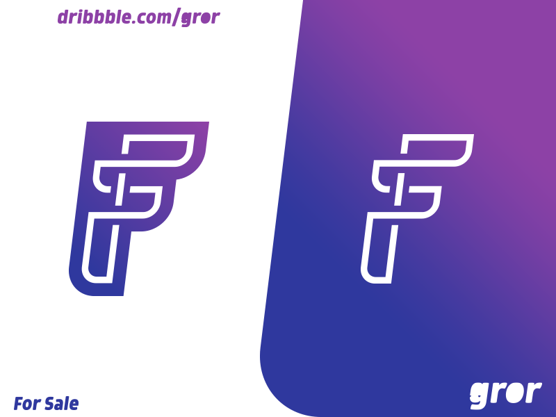 F Logo by gror | let's do design on Dribbble