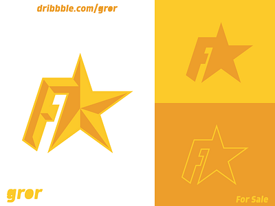 F Star Logo f for sale gold golden gror initial letter letter f logo logo design logoground star type uppercase