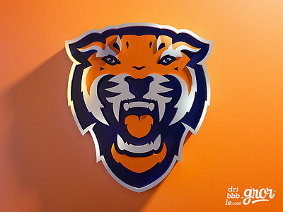 Tiger 3d gror logo logo design mascot tiger tigers