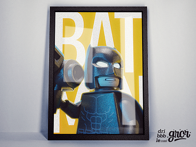 Bat is Back 3d bat batman lego movie poster render