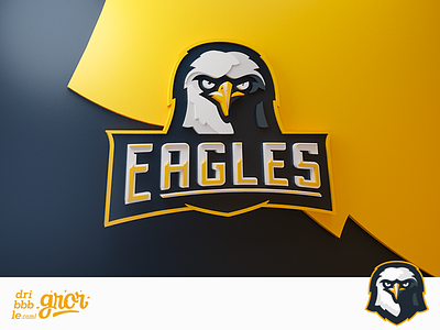Eagles 3d eagle eagles esport for sale gror logo logo design mascot render team