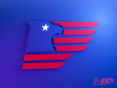 Eagle and Flag america eale flag for sale gror logo logo design star usa