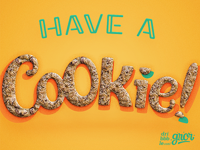 Have a Cookie! 3d cookie cookies custom have a cookie letters ok render type