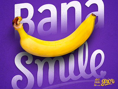 Bana Smile bana banana custom handlettering lettering letters smile type