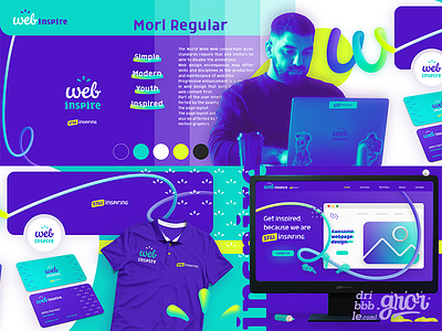 Web Inspire Stylescape assets brand custom design hand lettering imagery inspire logo moodboard stylescape type web wordmark