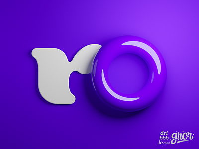 ro 3d letter o r render ro type