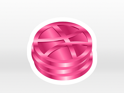 Dribbble Coins Sticker Mule Playoff coin coins dribbble gror metal money pink rose stickermule