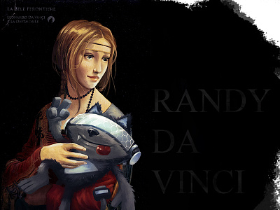 Lady With A Randy 2d art art character daftcode daftmobile davinci design digital painting drawing ermine illustration lady randy with
