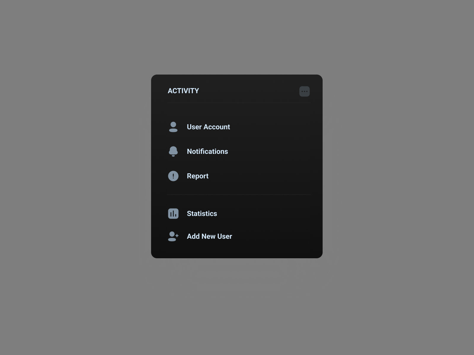 Menu ui dark mode by Saymon Been on Dribbble