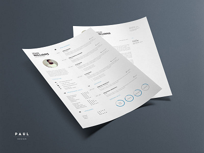 Clean Resume Vol. 4 clean resume curriculum vitae cv lebenslauf resume resume inspiration stylish resume