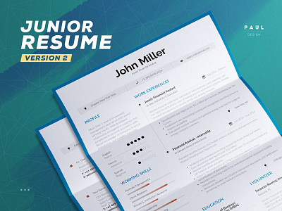 Junior Resume/Cv Template a4 cover letter creative curriculum vitae cv inspiration lebenslauf professional resume template us letter