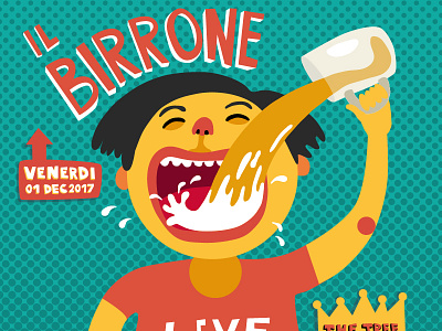 Il birrone Poster Illustration