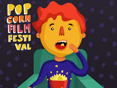 Pop Corn Film Festival colours corn festival film illustration killbeek pop vector