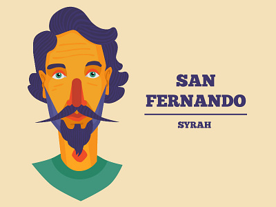 San Fernando Illustration colours design graphicdesign illustration killbeek label man vector wine