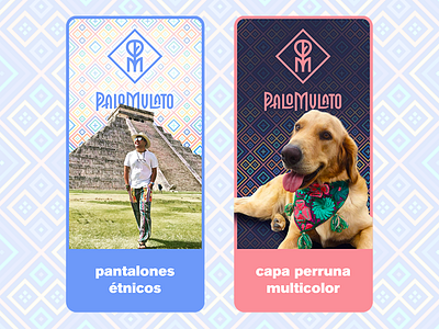 Palomulato pt III blue brand branding chiapas clothing ethnic fabric instagram knit knitted lettering mayan mexican mexico monogram pink stories textile ui ux