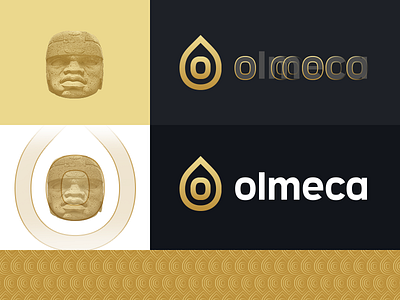 Olmeca Drilling Solutions pt II black brand branding design drilling drop geometric gold golden initial lettering logo logotype lowercase mexico monogram oil olmec olmeca type