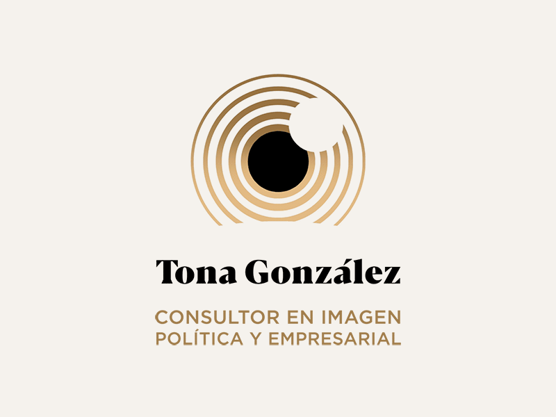 Tona González animated aztec black business classy consultant elegant eye gif gold image logo loop mythology politics public style sun