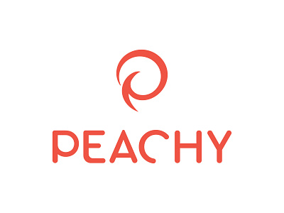 Peachy Logo azerbaijan baku beauty salon branding design flat fruit logo konulzade line logo logotype minimalism peach vector