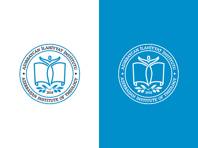 Azerbaijan Institute of Theology 2018 azerbaijan blue logo book branding flat grey human logo institute kiki konulzade line logo logotype minimal branding minimalism olive theology vector
