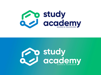 Study Academy 2019 academy atom azerbaijan blue branding branding and identity course electrons flat green information technology kiki konulzade logo logotype minimal branding minimalism science and technology study