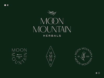 Moon Mountain Herbals Logo Option a apothecary branding chicago design herbal herbal products logo moon