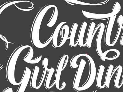 Country Girl Diner lettering