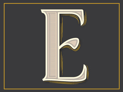 E lettering