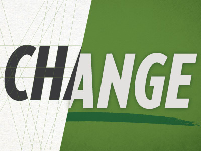 change concept typography