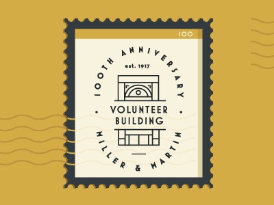 Volunteer Building concept logo stamp