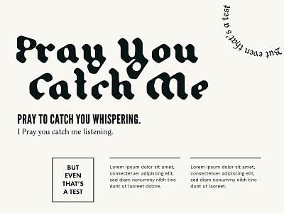 Type Pairing Practice 6 typeface blackletter pairing typefaces