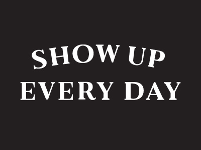 Show Up lettering serif typedesign