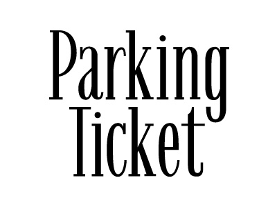Parking ticket WIP option 1 chicago lettering parking ticket