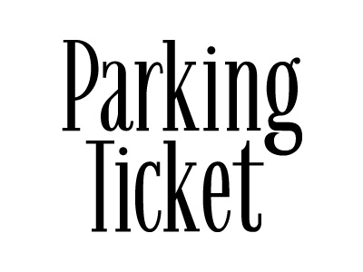 Parking ticket WIP option 2 chicago lettering parking ticket