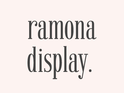 Ramona Display Regular typedesign typeface typeface design