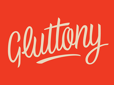 Gluttony WIP gluttony lettering