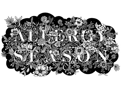 Allergy Season illustration lettering