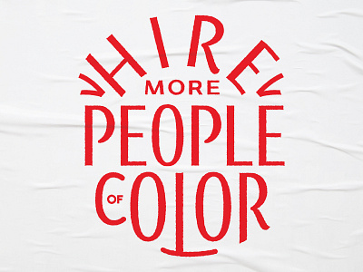 Hire More People of Color lettering poc