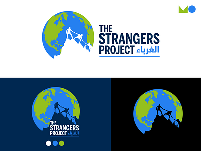 The Strangers Project branding charity logo design earth earth day illustration logo minimal mountain typography