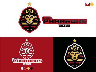 London Pharaohs branding design egypt egyptian football club football logo illustration illustrator logo pharaoh typography vector
