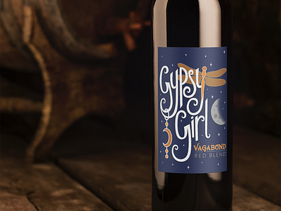 Gypsy Girl Wine adobe design handlettering illustration illustrator label lettering wine