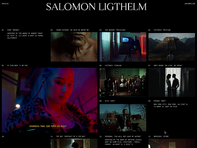 Salomon Ligthelm — 001 animation curve director ease grid grids home interaction interactive javascript motion portfolio smooth smooth animation ui
