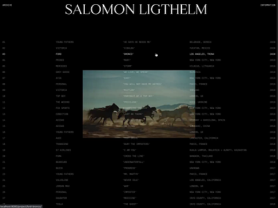 Salomon Ligthelm — 002 animation curve ease hover image interaction javascript motion portfolio smooth smooth animation ui