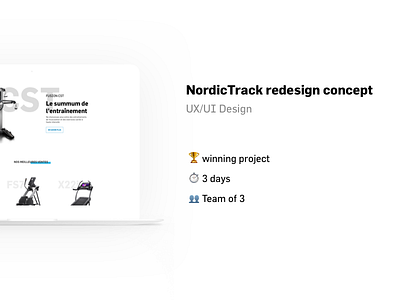 Redesign concept of NordicTrack.fr (case study)