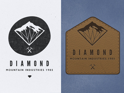 Diamond Mountain diamond ink leather mountain paper patch