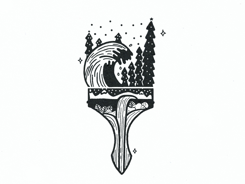 paintbrush logo design inspiration