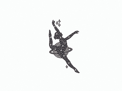SPACE DANCER black and white dance dancer drawing hand drawn illustration ipad pro sketch space