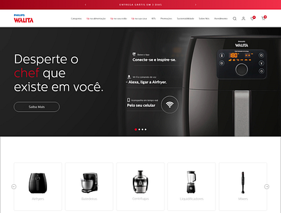 Home e-commerce Philips Walita airfryer banner ecommerce home icon icons philips store ui ux walita web site