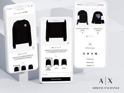Real Project - Armani Brasil Mobile Website Redesign app armani closed components design design system ecommerce fashion figma icon mobile mobile design online store redesign style style guide ui ux woocommerce